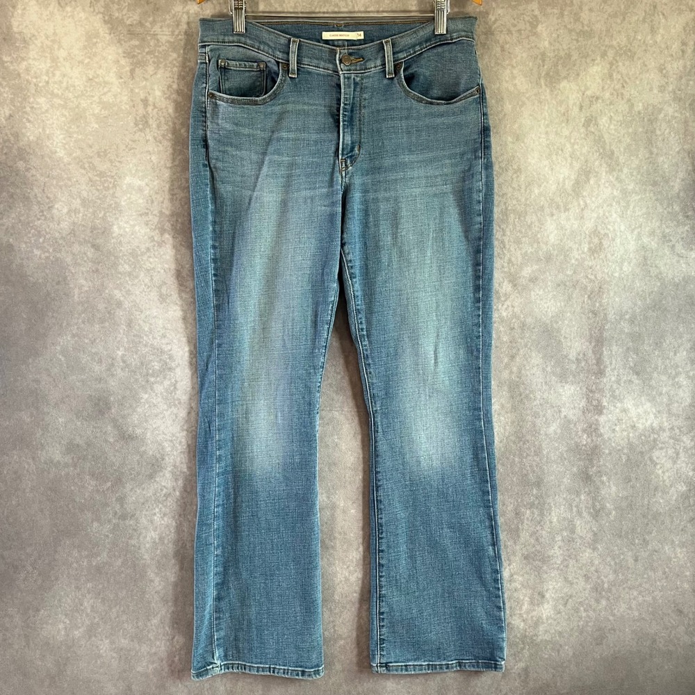 Levis Classic Bootcut Jeans Womens 14 Blue Mid Wash Stretch Denim A1660-0000